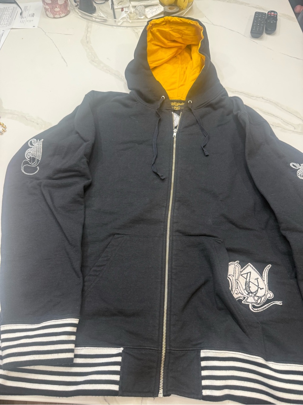Rich & Infamous Black Zip-Up Hoodie